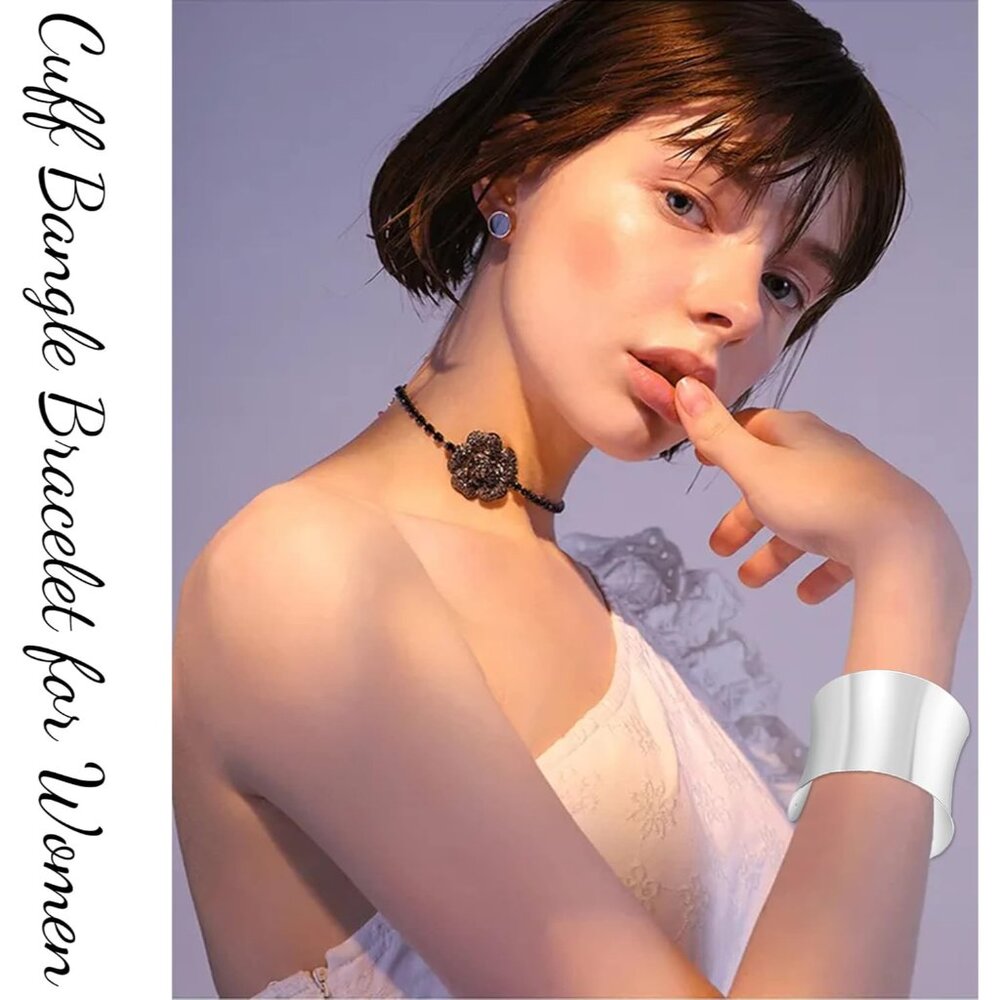 Versatile 2 Pcs Stylish Cuff Bangles - Adjustable… - image 5